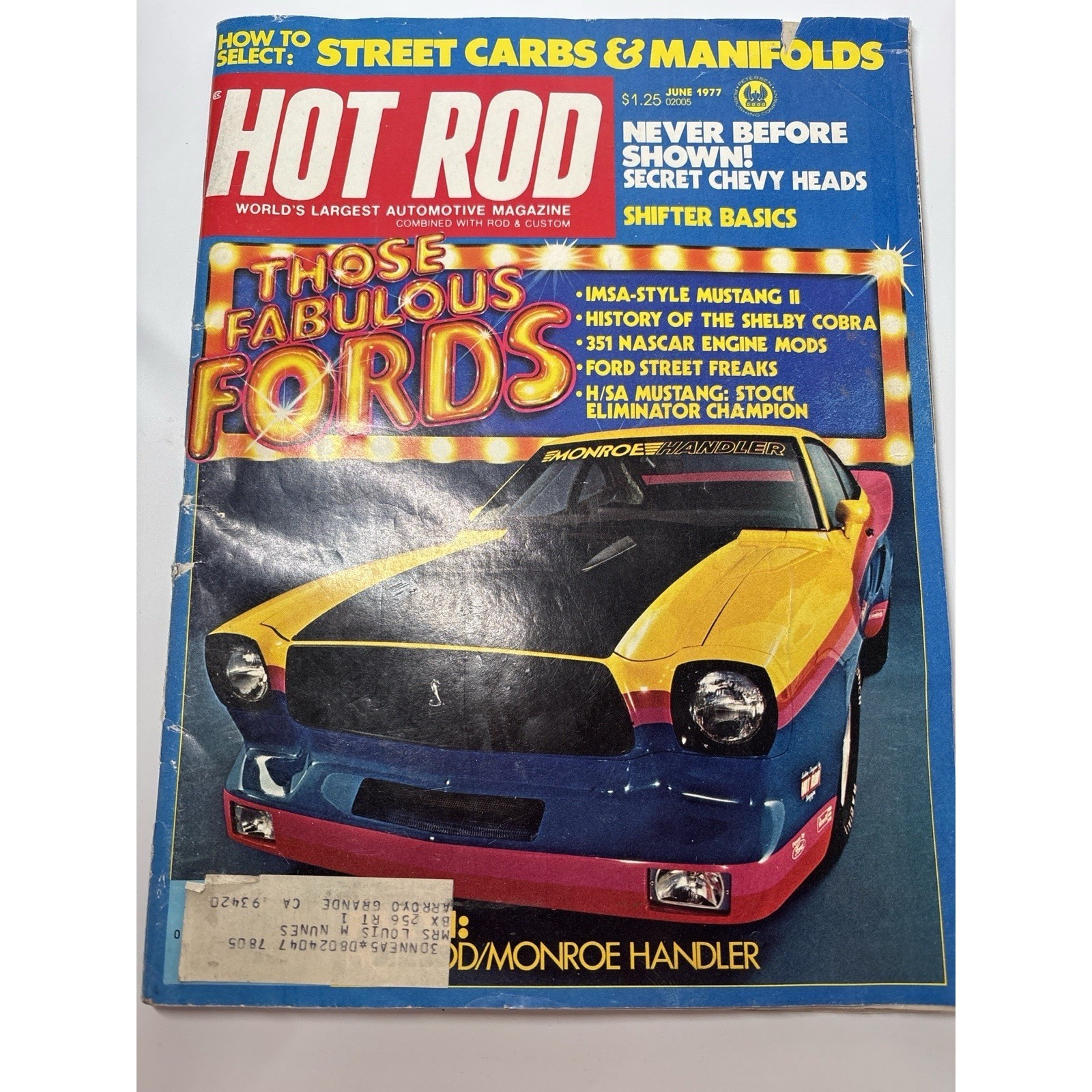 June 1977 Hot Rod Magazine Fabulous Fords Mustang Ii History Of Shelby Cobra
